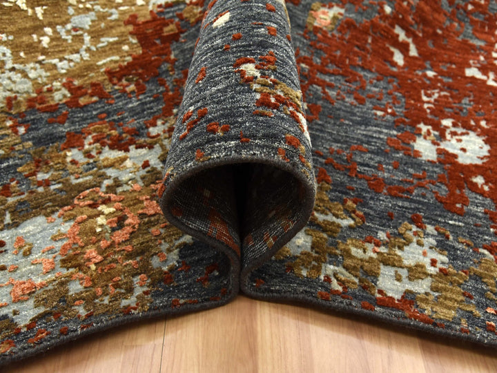 12'0" x 15'0" New Hand Knotted Brown Wool Rectangle Oriental Rug - MOA10283088