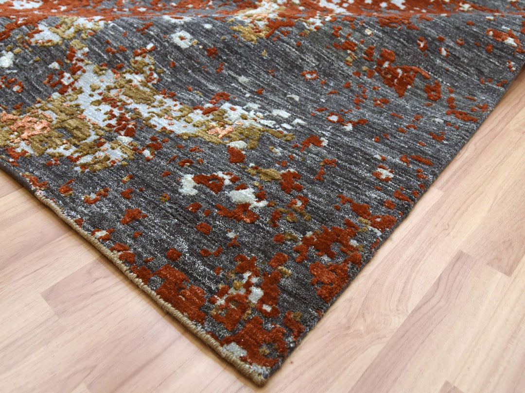 12'0" x 15'0" New Hand Knotted Brown Wool Rectangle Oriental Rug - MOA10283088