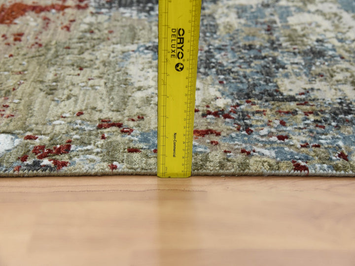 3'0" x 5'2" New Hand Knotted Grey Wool Rectangle Oriental Rug - MOA10283094