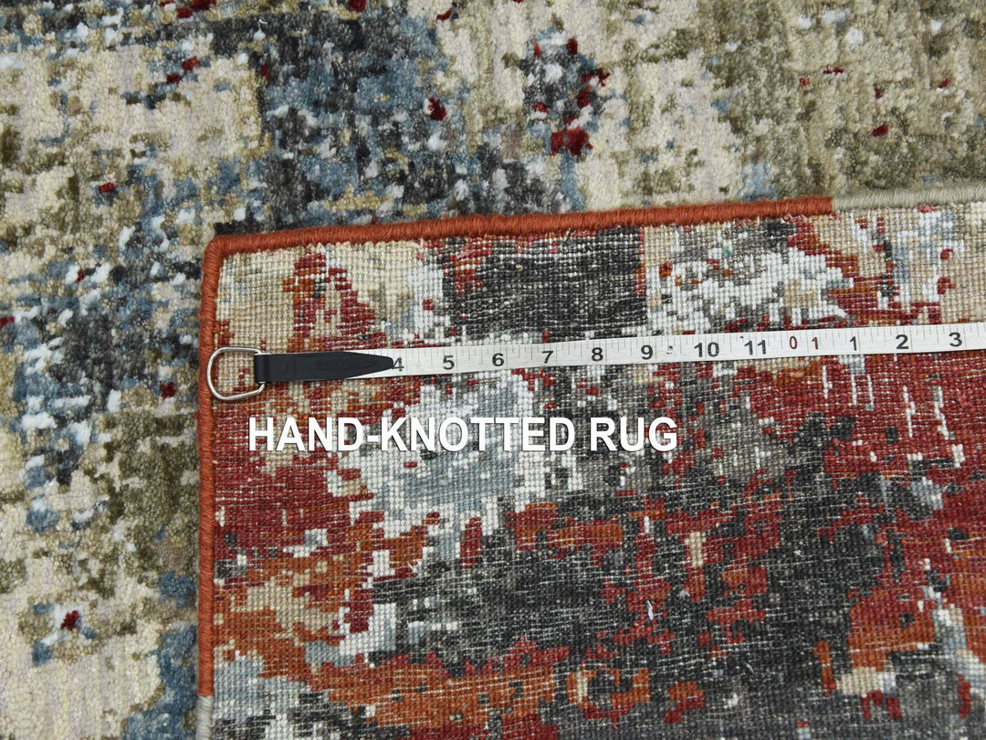 3'0" x 5'2" New Hand Knotted Grey Wool Rectangle Oriental Rug - MOA10283094