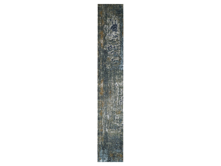 2'6" x 20'0" New Hand Knotted Grey Wool Runner Oriental Rug - MOA10283096