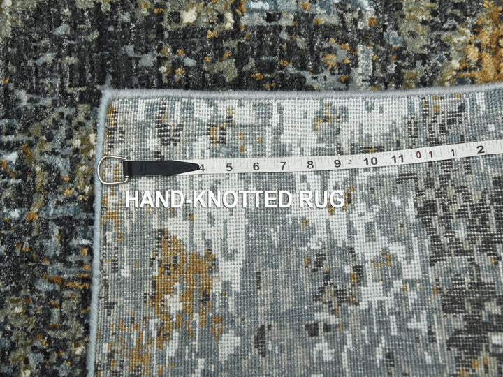2'6" x 20'0" New Hand Knotted Grey Wool Runner Oriental Rug - MOA10283096