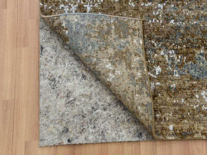 2'6" x 20'3" New Hand Knotted Grey Wool Runner Oriental Rug - MOA10283099
