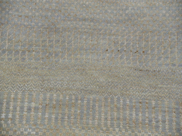 9'0" x 12'3" New Hand Knotted Grey Wool Rectangle Oriental Rug - MOA10283103