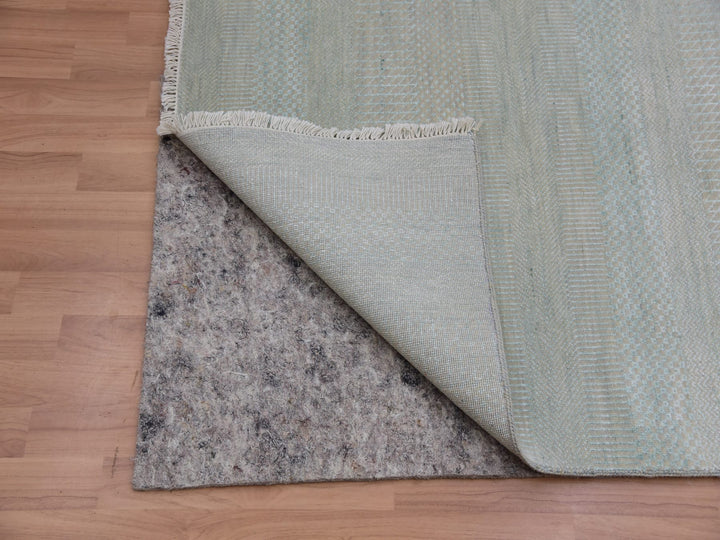 8'1" x 10'3" New Hand Knotted Beige Wool Rectangle Oriental Rug - MOA10283106