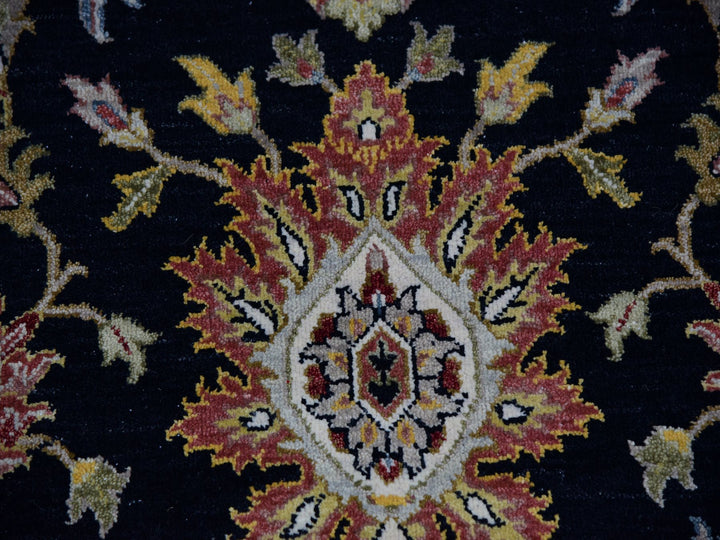 7'11" x 10'1" New Hand Knotted Black Wool Rectangle Oriental Rug - MOA10283112