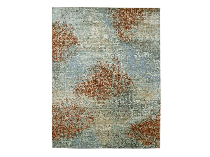 8'0" x 10'6" New Hand Knotted Red Wool Rectangle Oriental Rug - MOA10283136