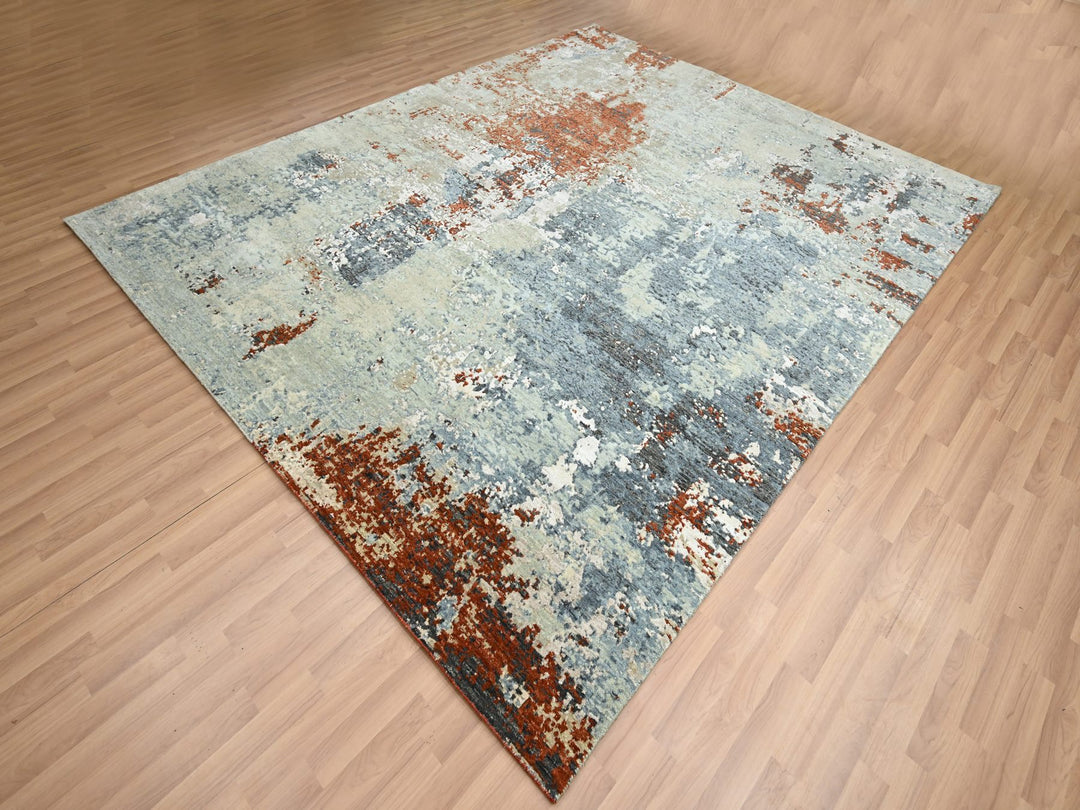 8'0" x 10'0" New Hand Knotted Red Wool Rectangle Oriental Rug - MOA10283138