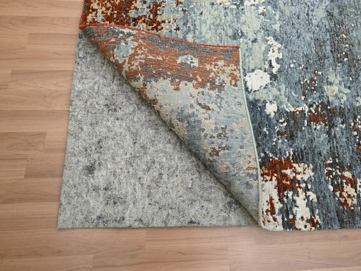 8'0" x 10'0" New Hand Knotted Red Wool Rectangle Oriental Rug - MOA10283138