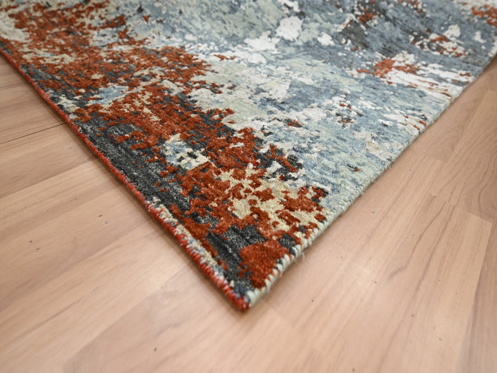 8'0" x 10'0" New Hand Knotted Red Wool Rectangle Oriental Rug - MOA10283138