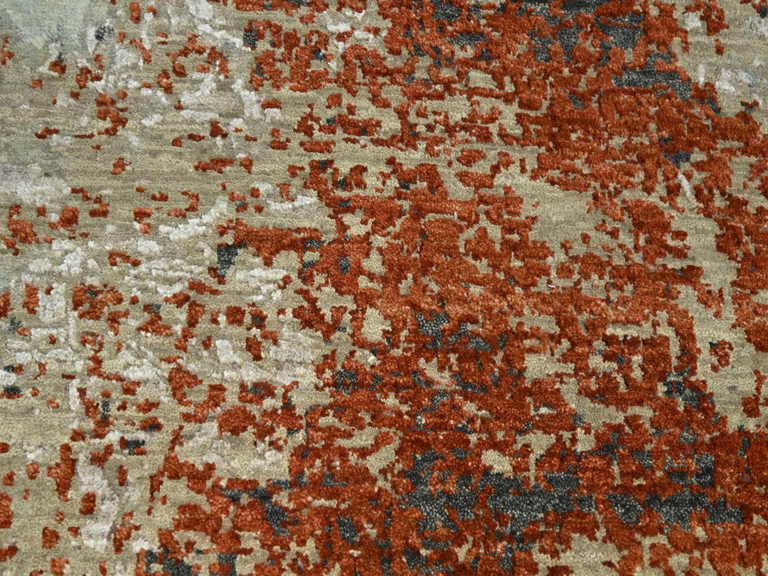 8'0" x 10'0" New Hand Knotted Red Wool Rectangle Oriental Rug - MOA10283138