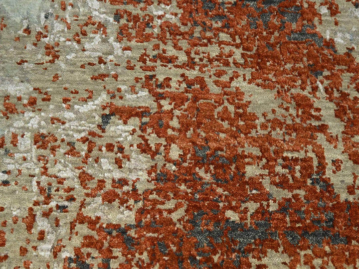 8'0" x 10'0" New Hand Knotted Red Wool Rectangle Oriental Rug - MOA10283138