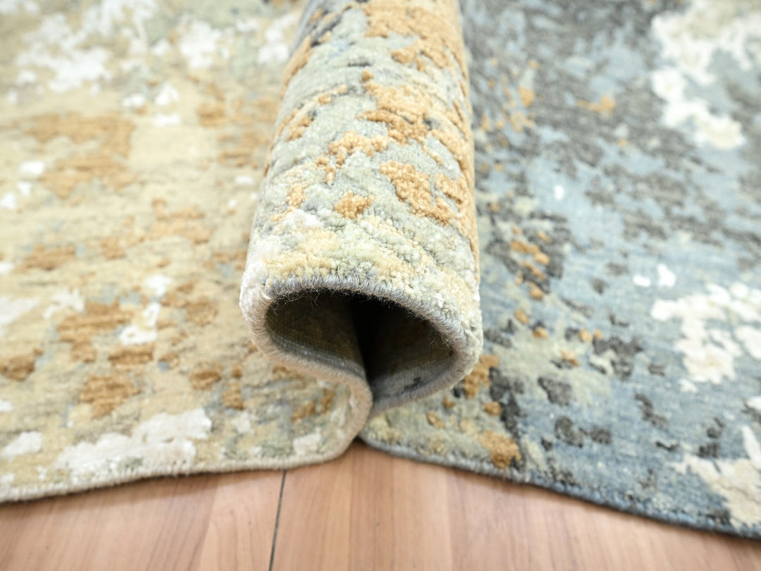 9'0" x 12'1" New Hand Knotted Brown Wool Rectangle Oriental Rug - MOA10283145