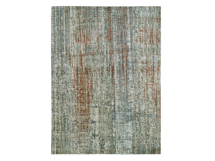 9'0" x 12'3" New Hand Knotted Beige Wool Rectangle Oriental Rug - MOA10283150