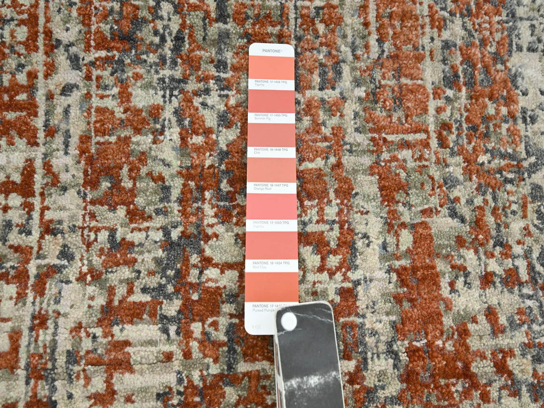 9'0" x 12'3" New Hand Knotted Beige Wool Rectangle Oriental Rug - MOA10283150