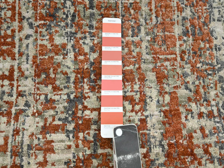 9'0" x 12'3" New Hand Knotted Beige Wool Rectangle Oriental Rug - MOA10283150