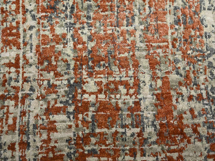 9'0" x 12'3" New Hand Knotted Beige Wool Rectangle Oriental Rug - MOA10283150