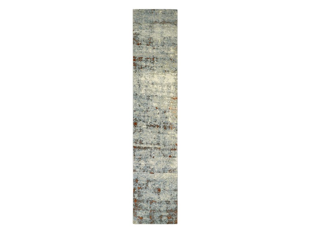 2'6" x 12'2" New Hand Knotted Beige Wool Runner Oriental Rug - MOA10283168
