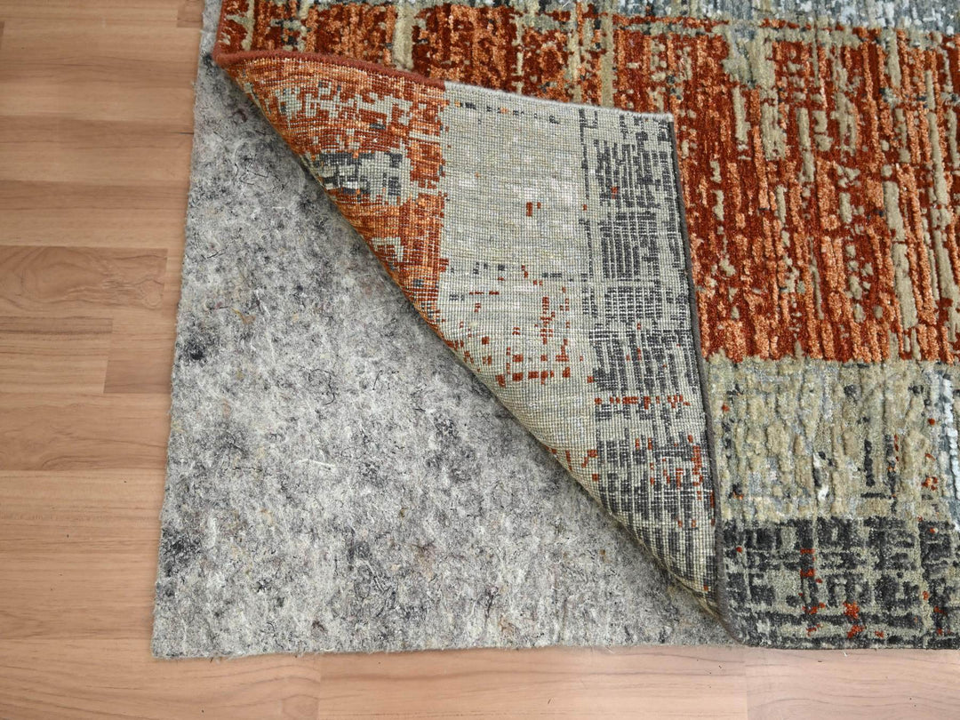 2'7" x 11'10" New Hand Knotted Orange Wool Runner Oriental Rug - MOA10283169
