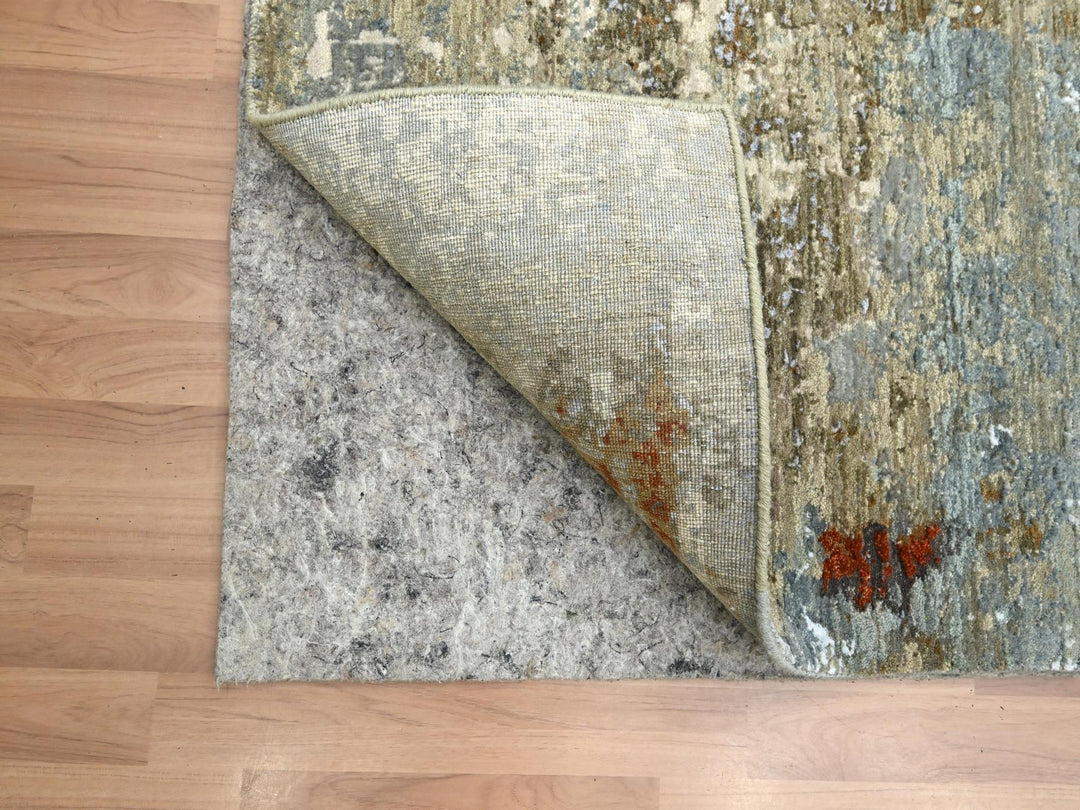 4'0" x 6'0" New Hand Knotted Brown Wool Rectangle Oriental Rug - MOA10283182
