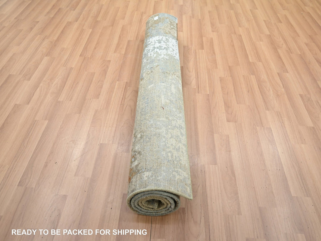 4'0" x 6'0" New Hand Knotted Brown Wool Rectangle Oriental Rug - MOA10283182