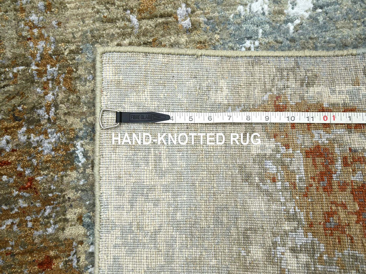 4'0" x 6'0" New Hand Knotted Brown Wool Rectangle Oriental Rug - MOA10283182
