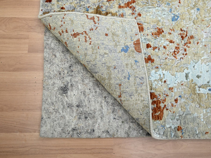 3'0" x 5'1" New Hand Knotted Beige Wool Rectangle Oriental Rug - MOA10283188