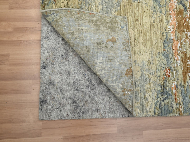 3'1" x 5'4" New Hand Knotted Brown Wool Rectangle Oriental Rug - MOA10283190