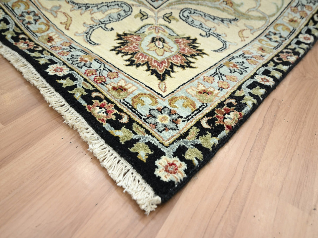 8'11" x 12'5" New Hand Knotted Black Wool Rectangle Oriental Rug - MOA10283197