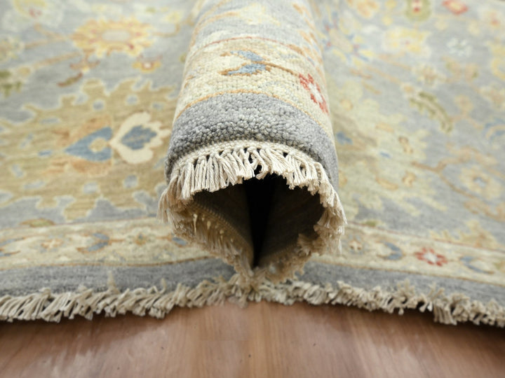 9'2" x 12'0" New Hand Knotted Grey Wool Rectangle Oriental Rug - MOA10283198