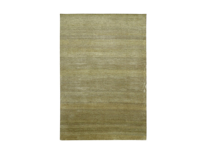 6'1" x 9'6" New Hand Knotted Brown Wool & Silk Rectangle Oriental Rug - MOA10283213
