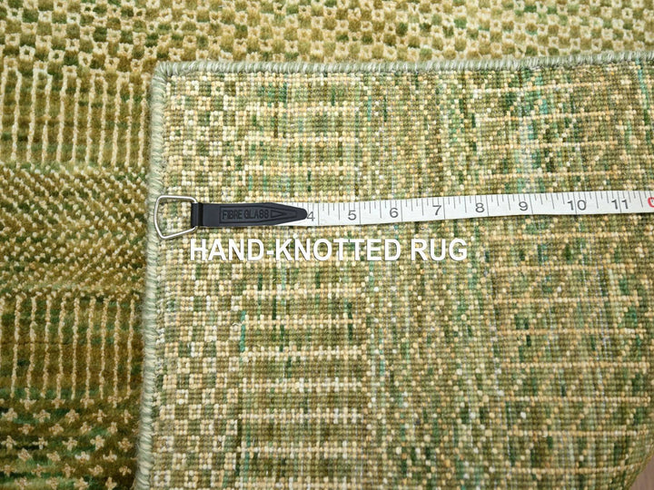 4'0" x 8'0" New Hand Knotted Brown Wool & Silk Runner Oriental Rug - MOA10283218