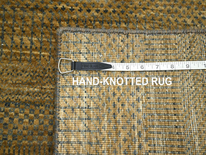 2'8" x 8'0" New Hand Knotted Brown Wool & Silk Runner Oriental Rug - MOA10283228
