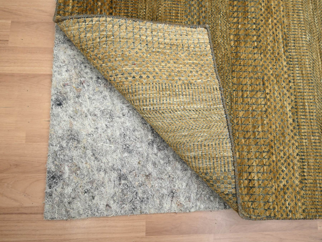 2'8" x 8'0" New Hand Knotted Brown Wool & Silk Runner Oriental Rug - MOA10283230