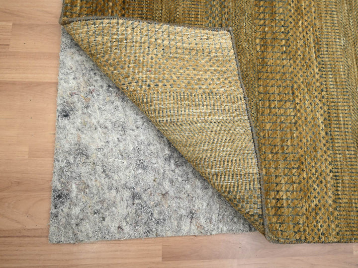 2'8" x 8'0" New Hand Knotted Brown Wool & Silk Runner Oriental Rug - MOA10283230