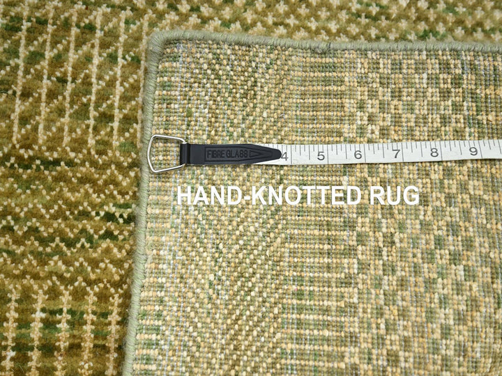 2'8" x 8'2" New Hand Knotted Brown Wool & Silk Runner Oriental Rug - MOA10283231