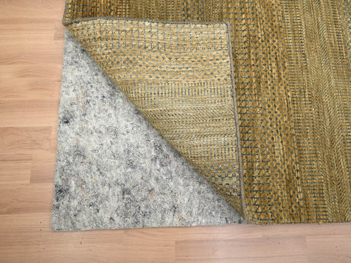 2'8" x 8'0" New Hand Knotted Brown Wool & Silk Runner Oriental Rug - MOA10283232