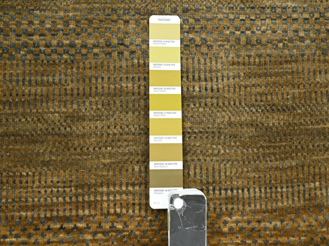 2'8" x 8'0" New Hand Knotted Brown Wool & Silk Runner Oriental Rug - MOA10283232