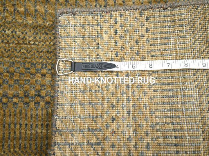 2'8" x 8'0" New Hand Knotted Brown Wool & Silk Runner Oriental Rug - MOA10283232