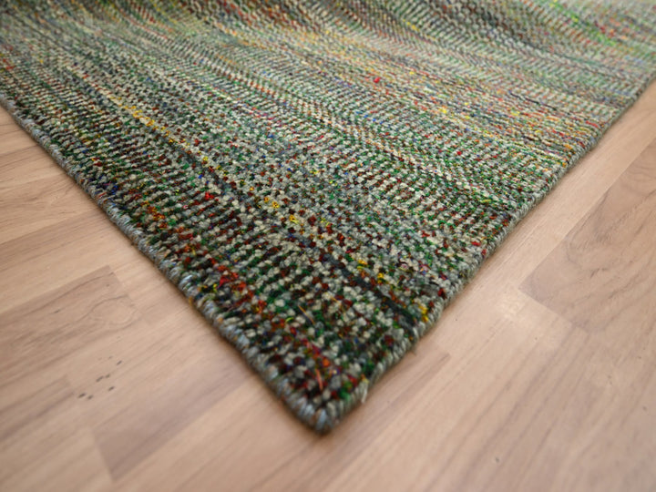 9'11" x 14'6" New Hand Knotted Green Wool & Silk Rectangle Oriental Rug - MOA10283237