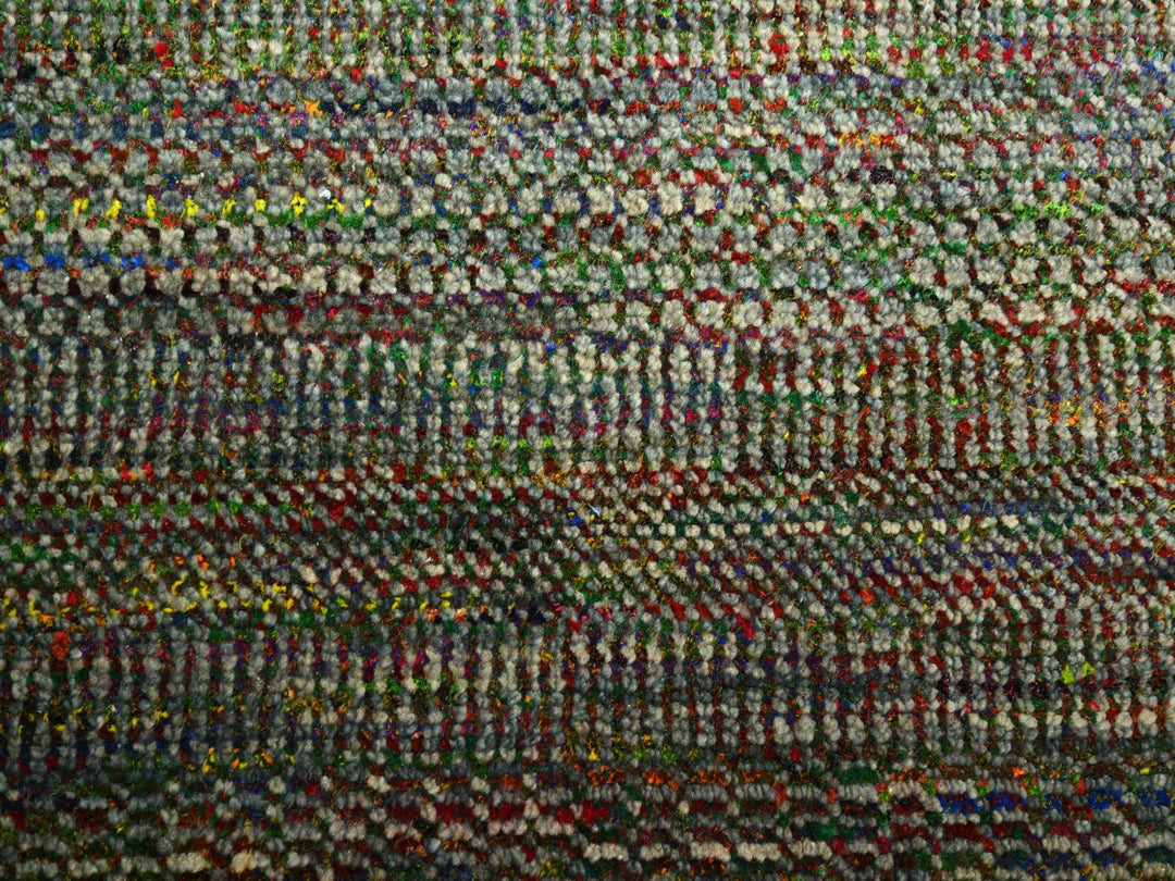 9'11" x 14'6" New Hand Knotted Green Wool & Silk Rectangle Oriental Rug - MOA10283237