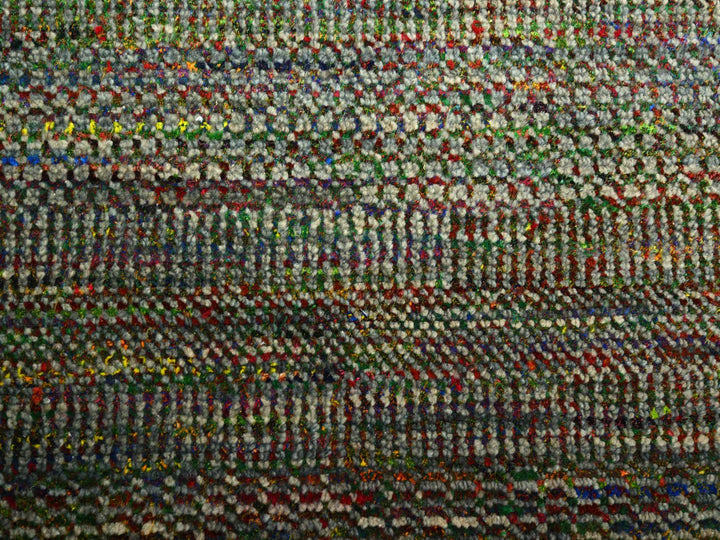 9'11" x 14'6" New Hand Knotted Green Wool & Silk Rectangle Oriental Rug - MOA10283237