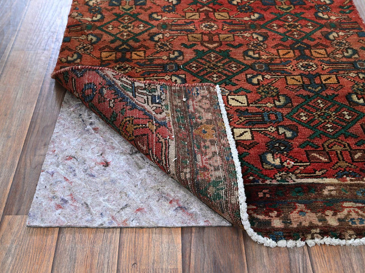 2'5" x 9'4" Vintage Hand Knotted Red Wool Runner Oriental Rug - MOA102837