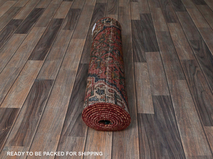 2'5" x 9'4" Vintage Hand Knotted Red Wool Runner Oriental Rug - MOA102837
