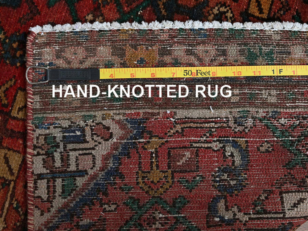 2'5" x 9'4" Vintage Hand Knotted Red Wool Runner Oriental Rug - MOA102837