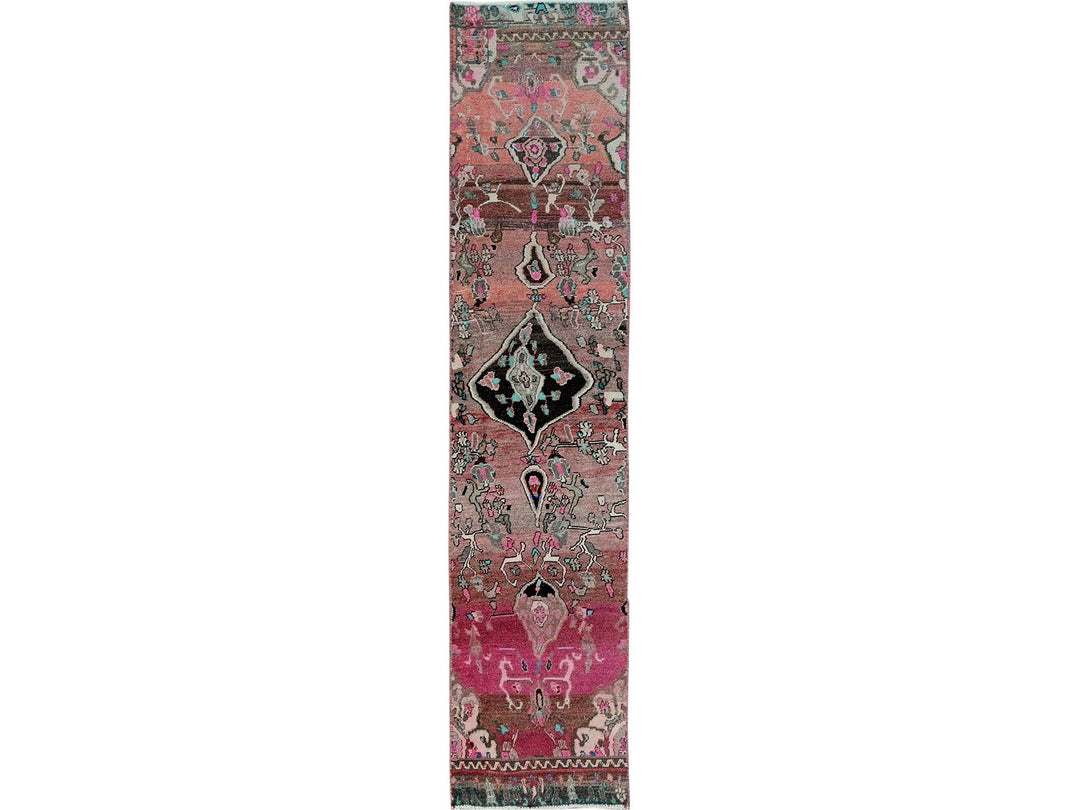2'0" x 9'7" Vintage Hand Knotted Red Wool Runner Oriental Rug - MOA102839