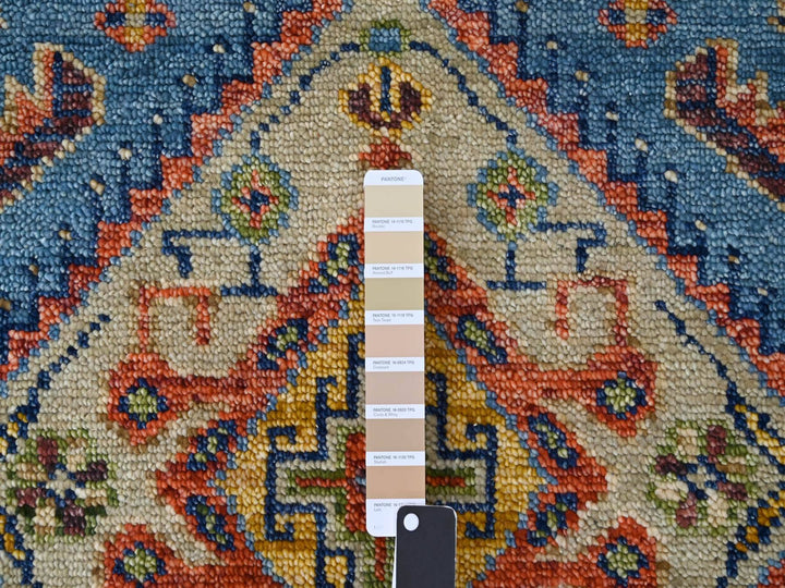 8'10" x 11'10" New Hand Knotted Blue Wool Rectangle Oriental Rug - MOA10284005