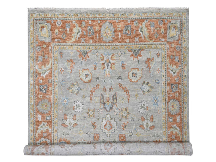 11'10" x 14'9" New Hand Knotted Beige Wool Rectangle Oriental Rug - MOA10284026