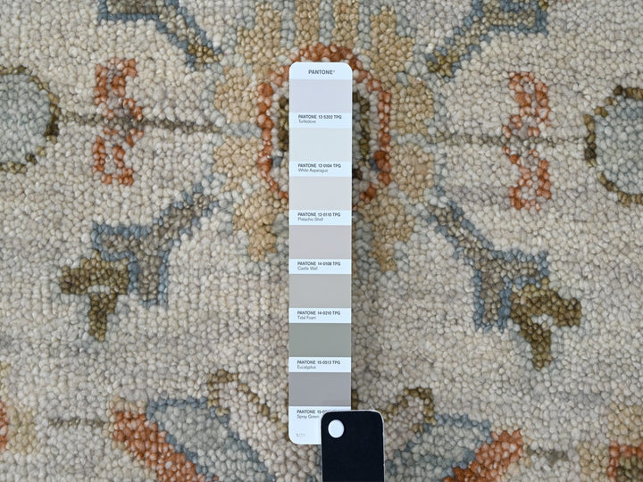 12'0" x 17'9" New Hand Knotted Grey Wool Rectangle Oriental Rug - MOA10284034