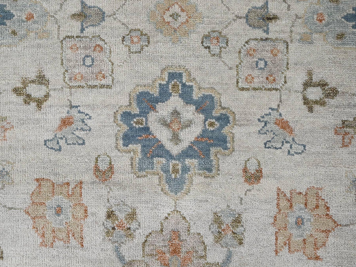 12'0" x 17'9" New Hand Knotted Grey Wool Rectangle Oriental Rug - MOA10284034